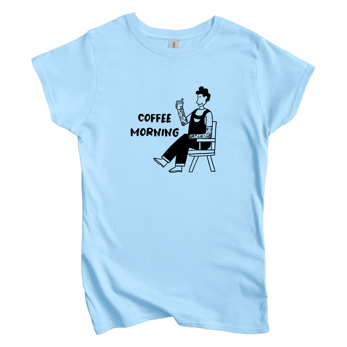 T-Shirts S / Light Blue Morning Coffee: Sae Karepe Women's Tee
