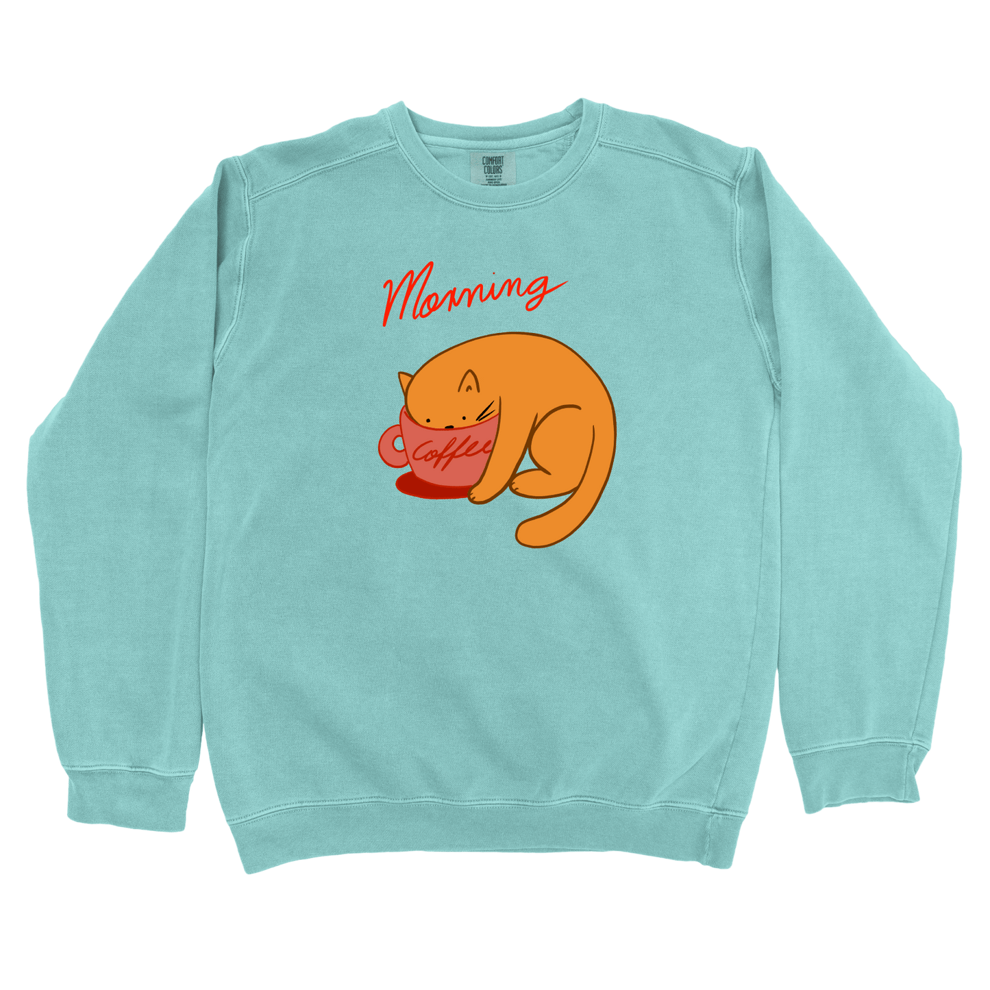 T-Shirts Chalky Mint / S Morning Coffee: Woblylines Sweatshirt