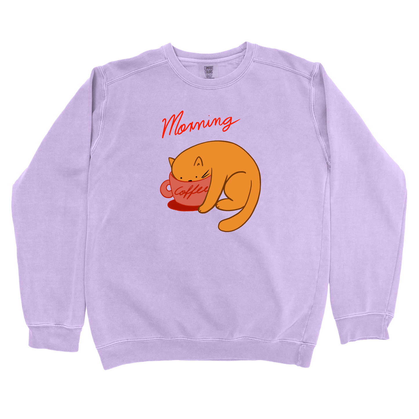 T-Shirts Orchid / S Morning Coffee: Woblylines Sweatshirt