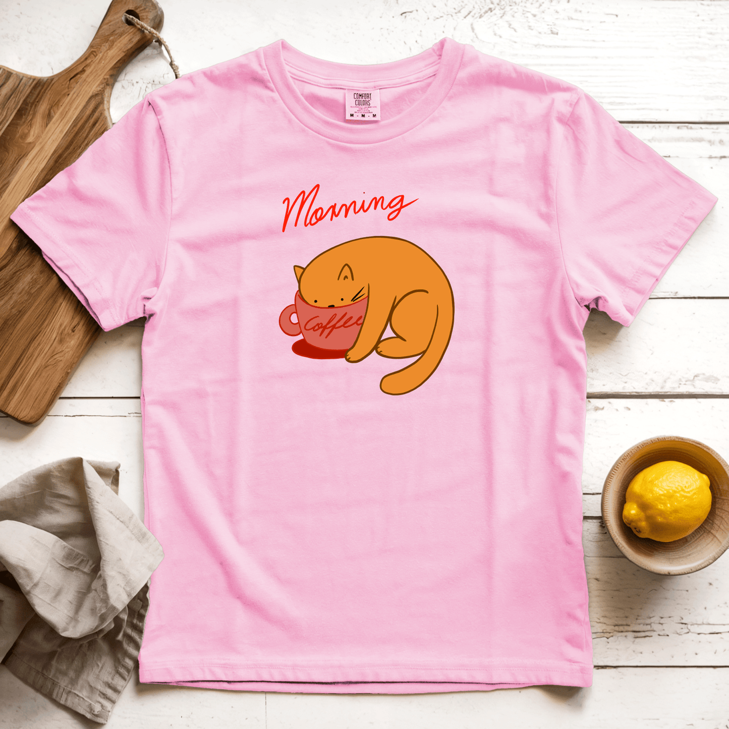 T-Shirts Blossom / S Morning Coffee: Woblylines