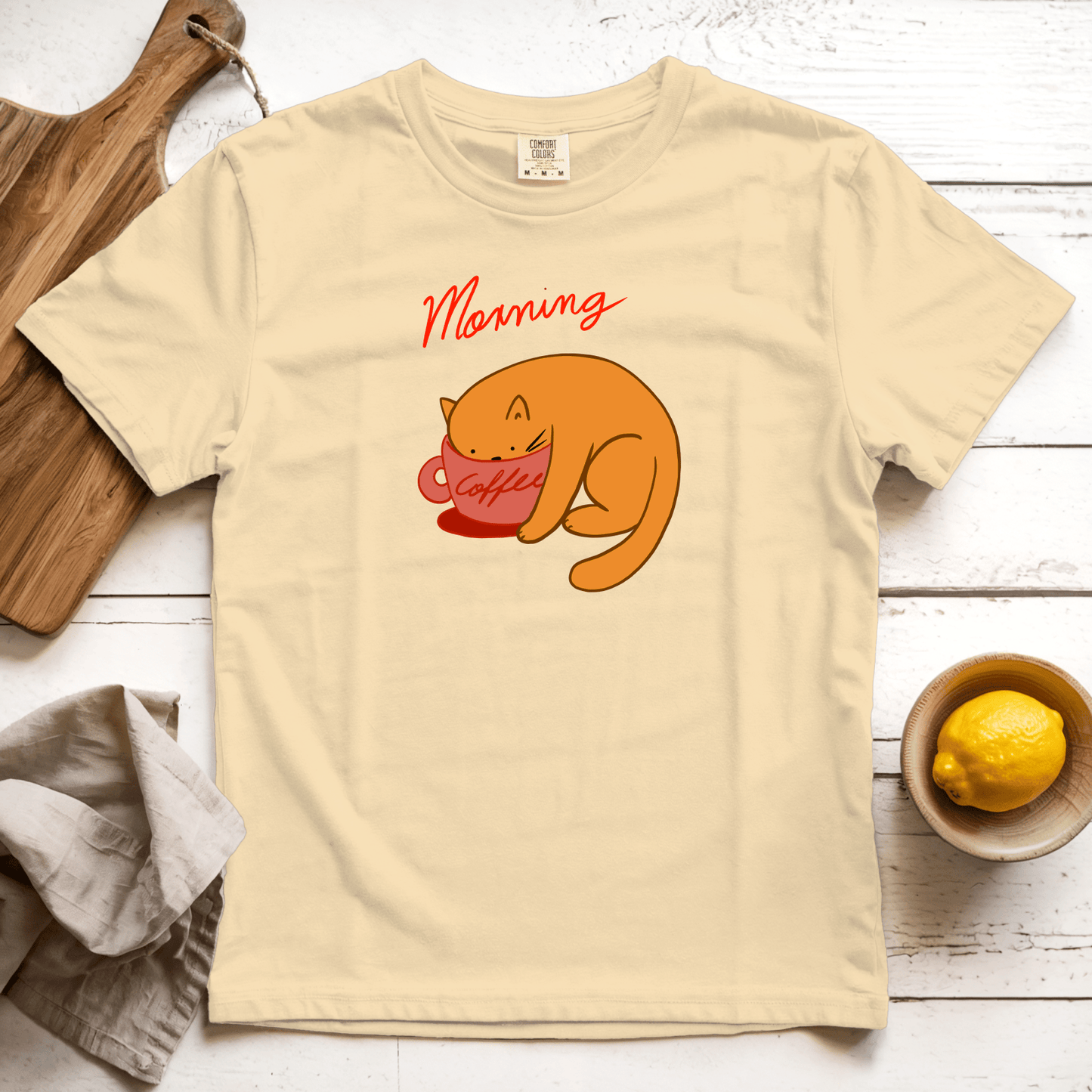 T-Shirts Butter / S Morning Coffee: Woblylines