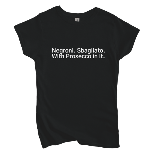T-Shirt S / Black Negroni. Sbagliato. With Processo in it Women's Tee
