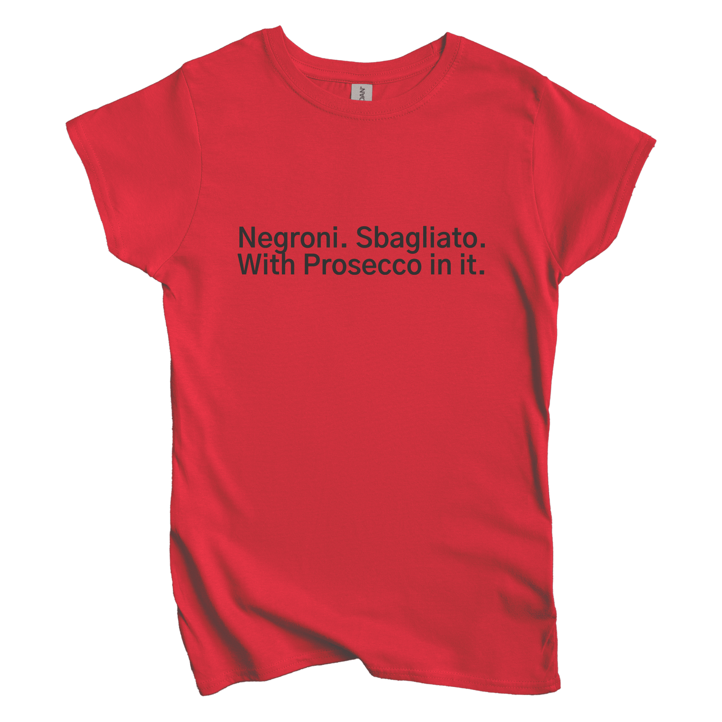 T-Shirt S / Red Negroni. Sbagliato. With Processo in it Women's Tee