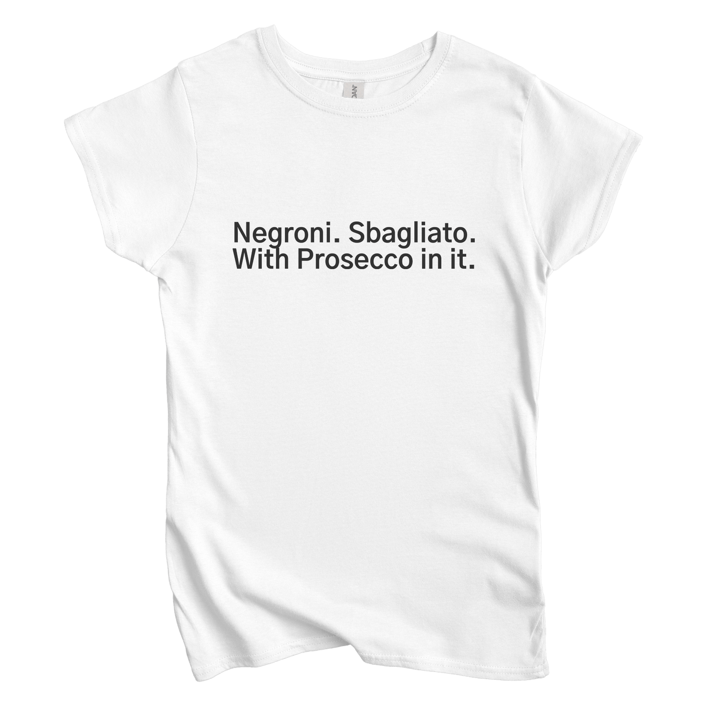 T-Shirt S / White Negroni. Sbagliato. With Processo in it Women's Tee