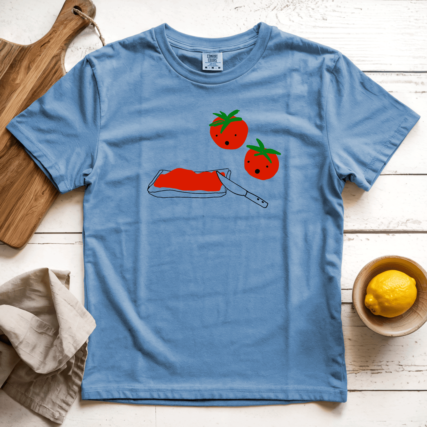 T-Shirt Blue Jean / S Oh No: Woblylines