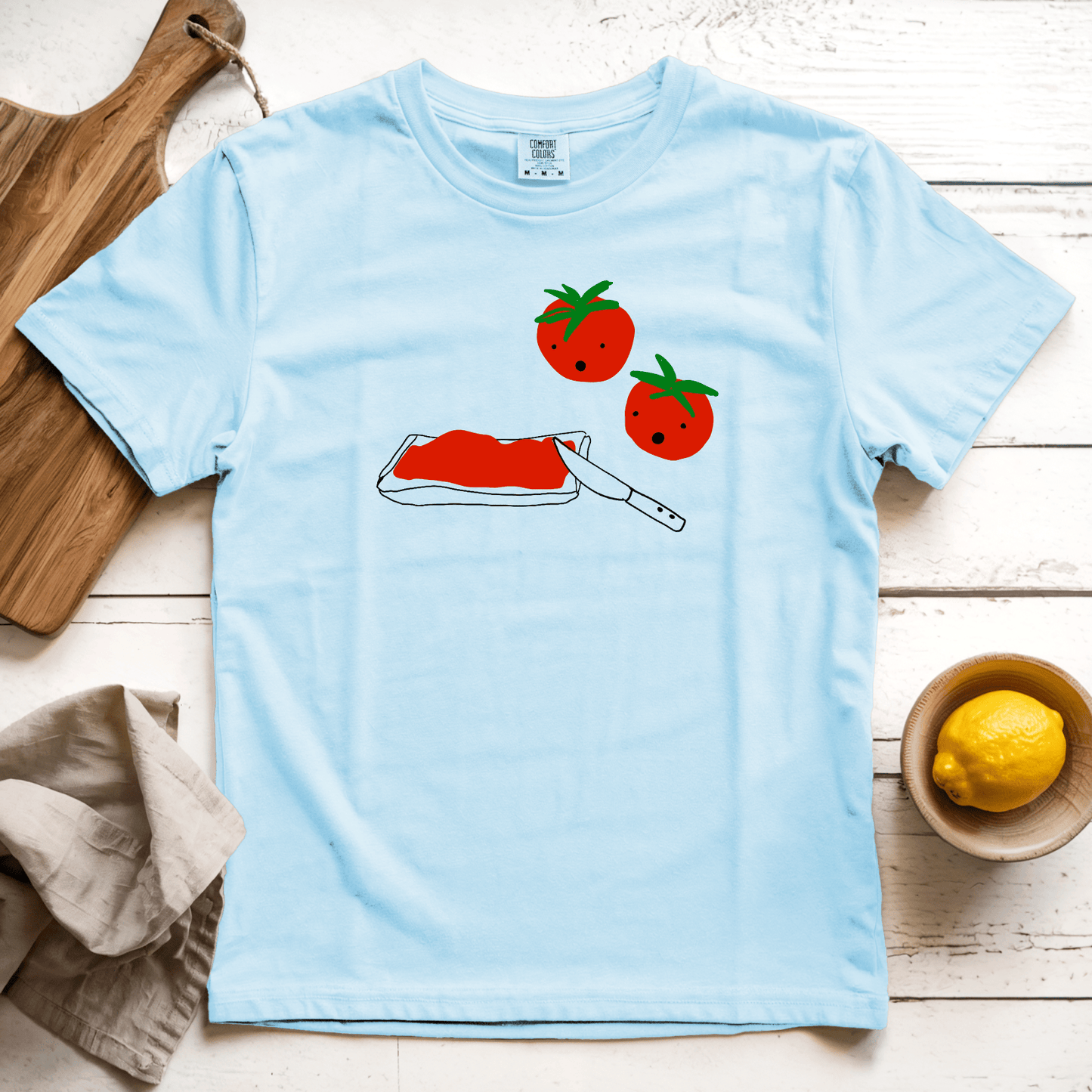 T-Shirt Chambray / S Oh No: Woblylines
