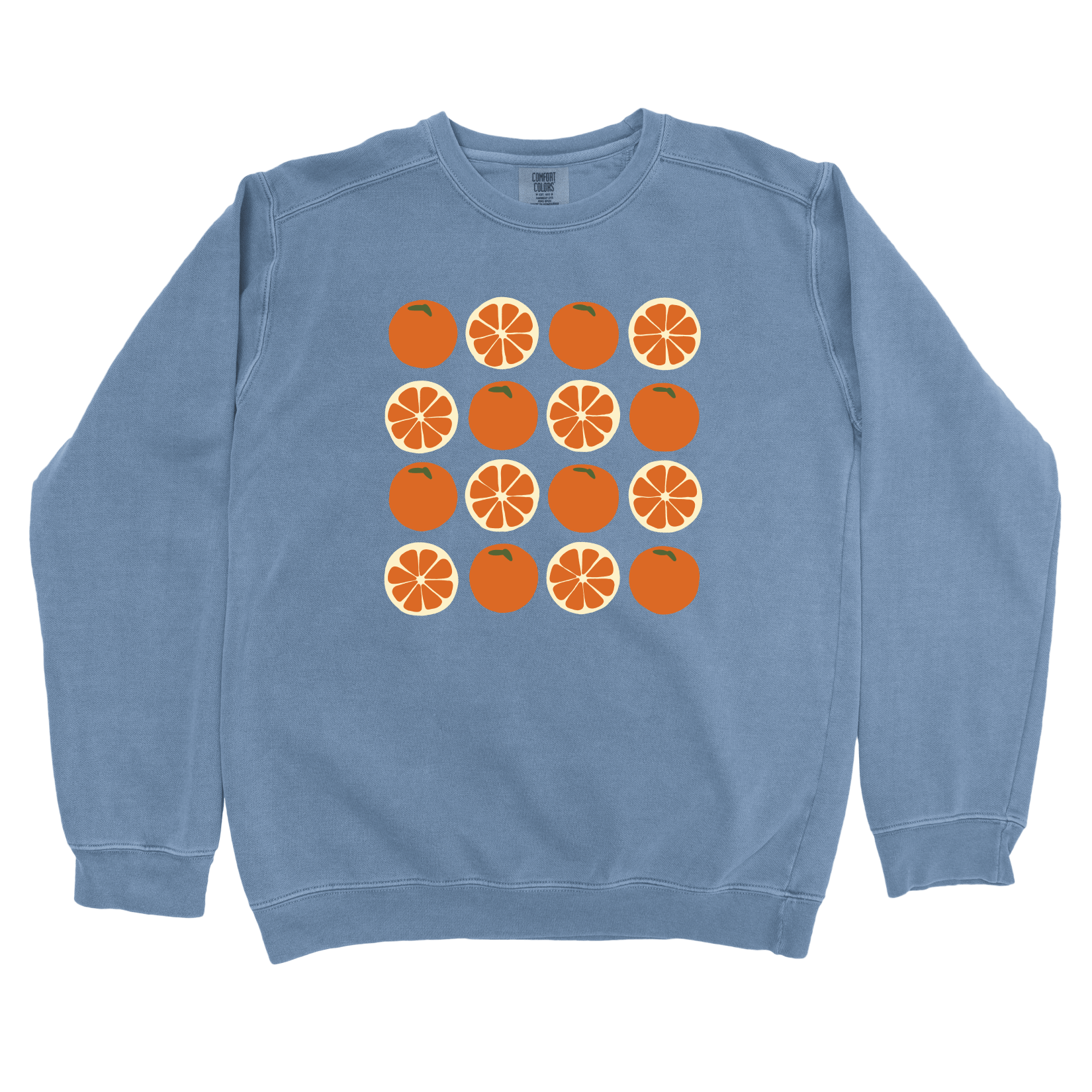 Sweatshirt Blue Jean / S Orange Grid Sweatshirt