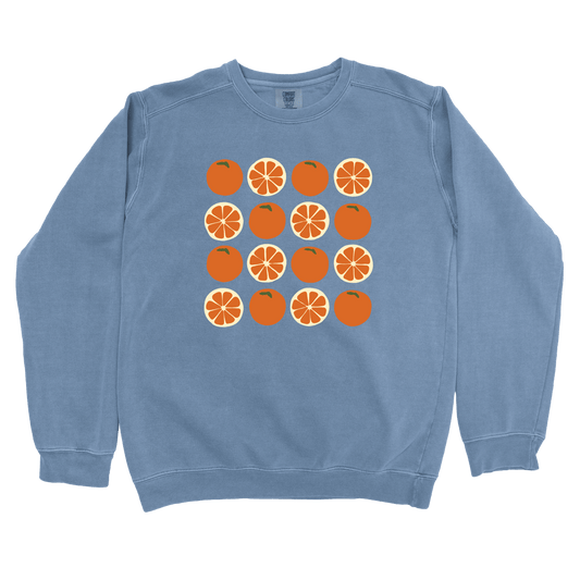 Sweatshirt Blue Jean / S Orange Grid Sweatshirt