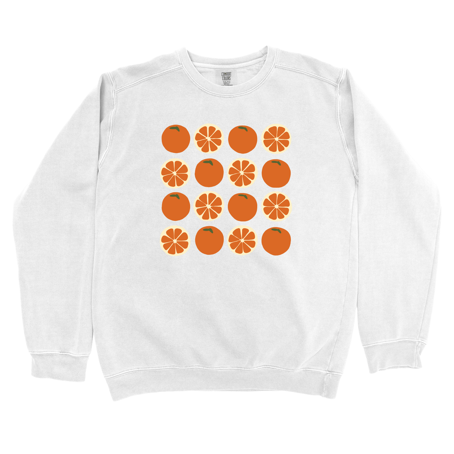 Sweatshirt White / L Orange Grid Sweatshirt