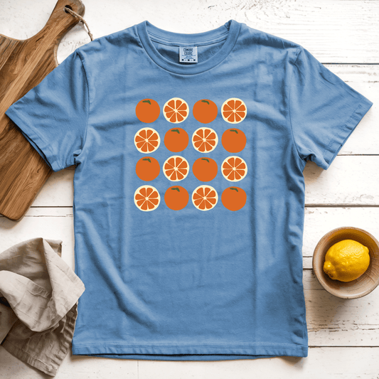 T-Shirt Blue Jean / S Orange Grid