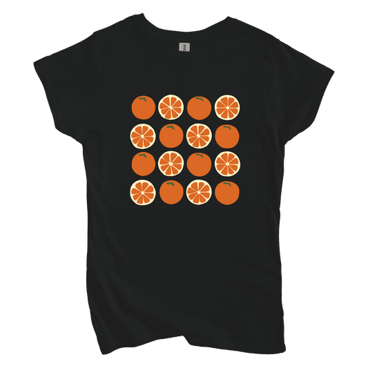 T-Shirt Black / S Orange Grid Women's Tee