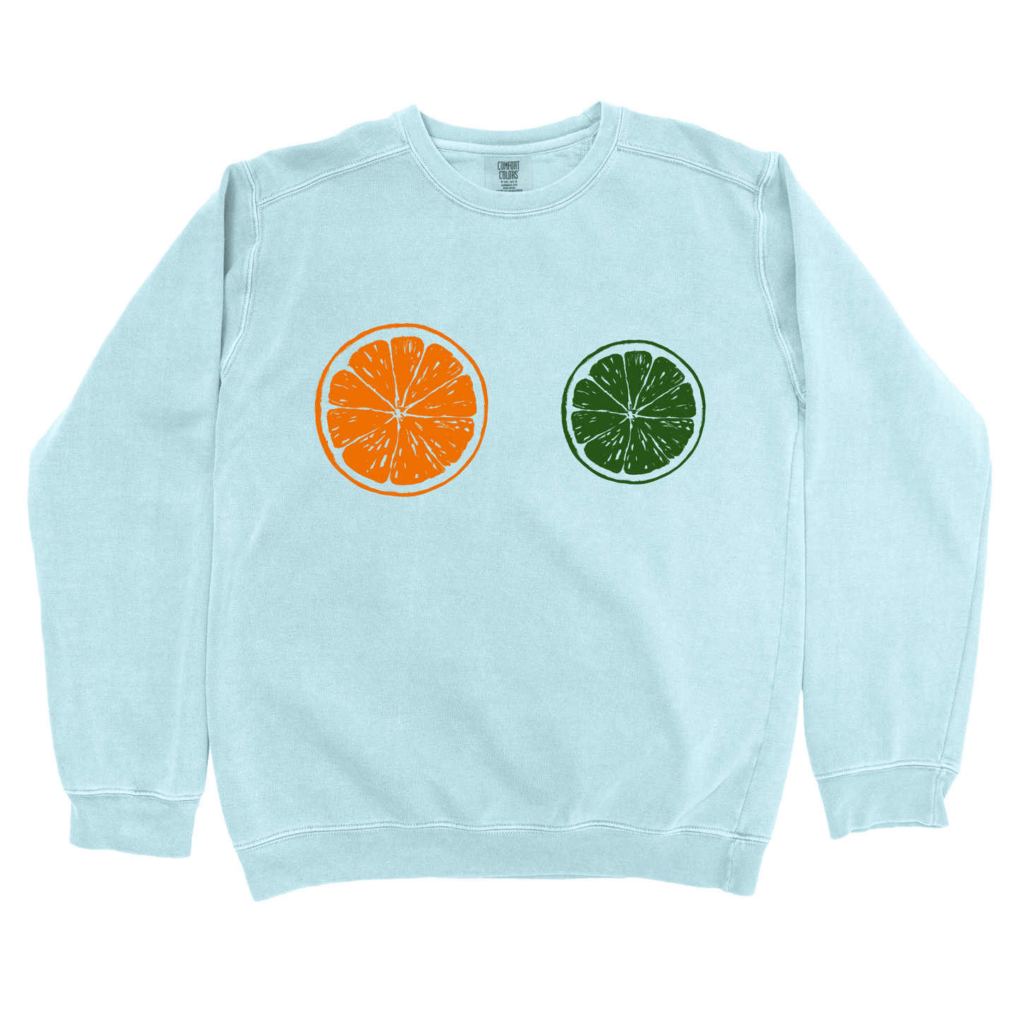 Sweatshirt Chambray / S Orange Lime: LaeMab Sweatshirt