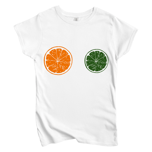 T-Shirt S / White Orange Lime: LaeMab Women's Tee