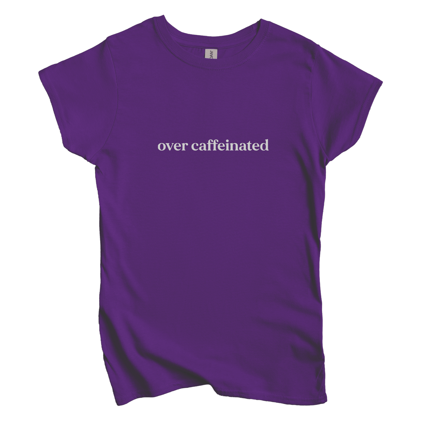 T-Shirt L / Purple Over Caffeinated Women's Tee