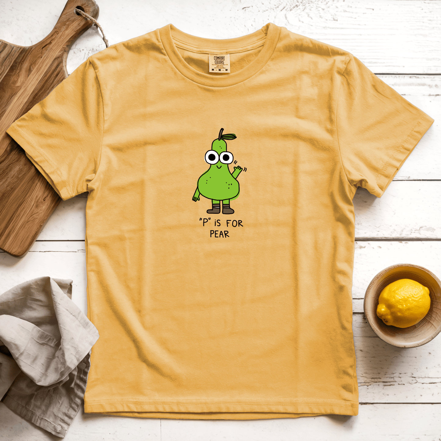 T-Shirt Mustard / S P is for Pear: Longoland
