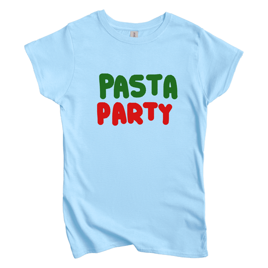 T-Shirt S / Light Blue Pasta Party: Longoland Women's Tee
