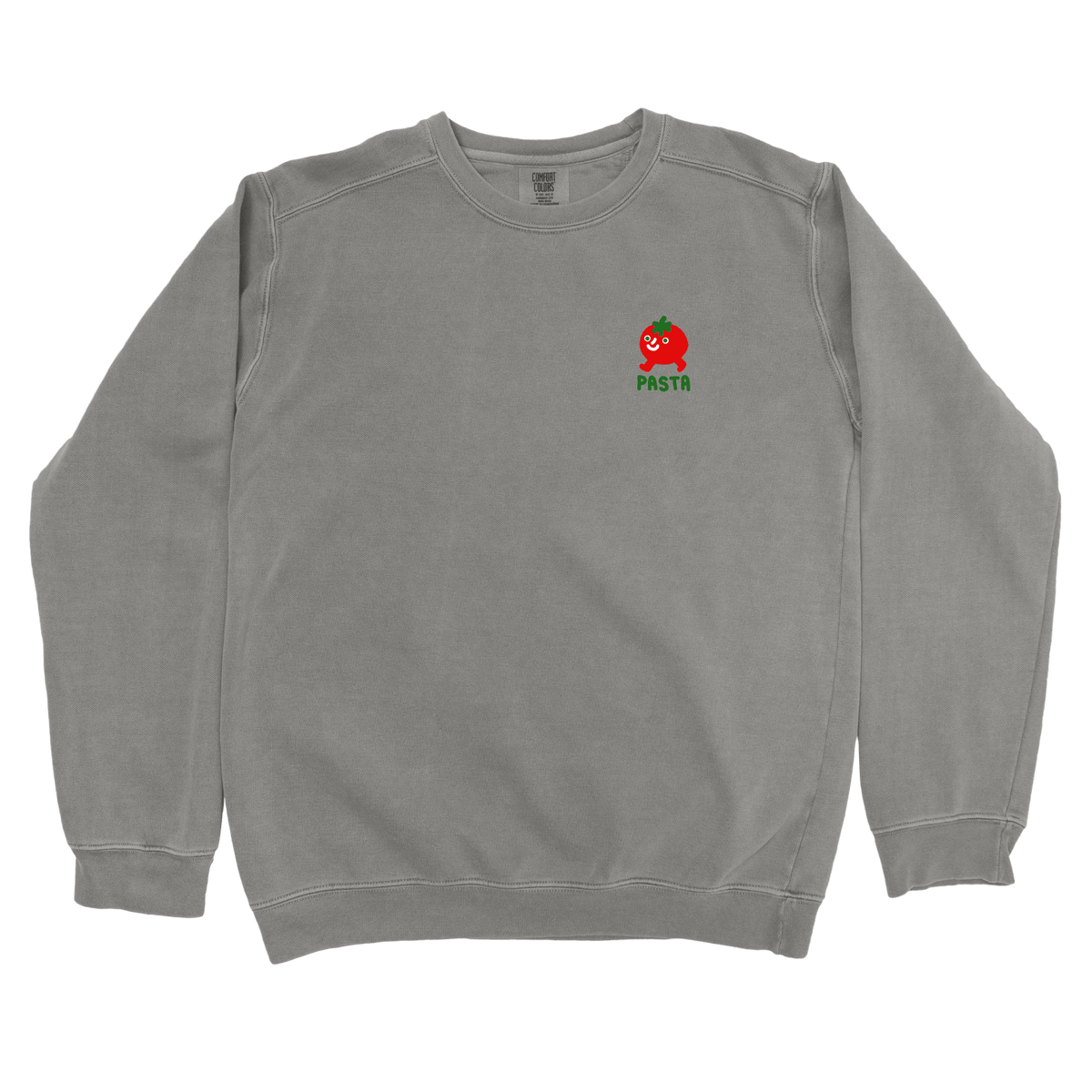 T-Shirts Grey / S Pasta Walking Tomato Left Chest: Longoland Sweatshirt