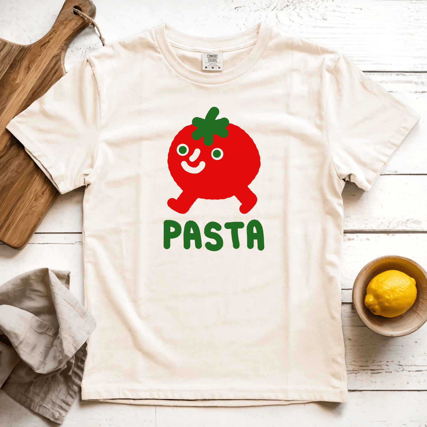 T-Shirt Ivory / S Pasta Walking Tomato: Longoland
