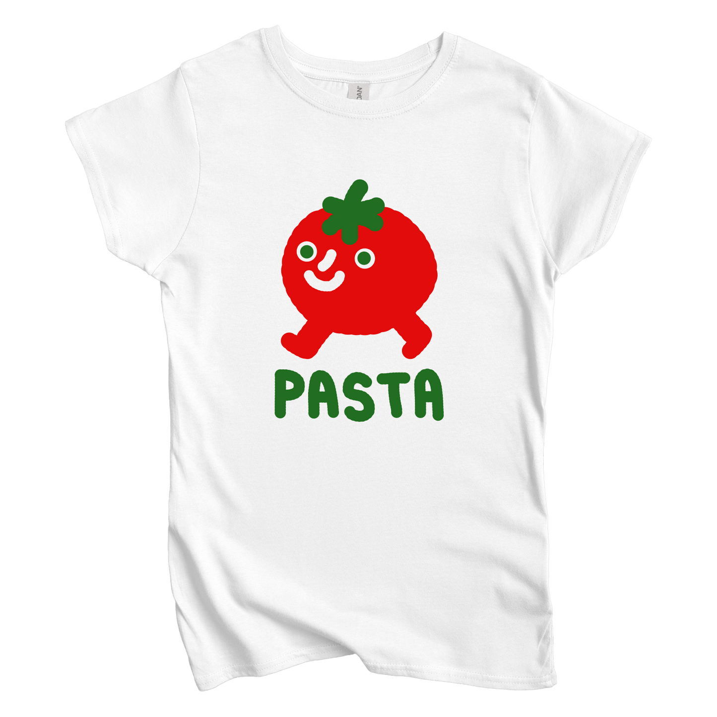 T-Shirt S / White Pasta Walking Tomato: Longoland Women's Tee