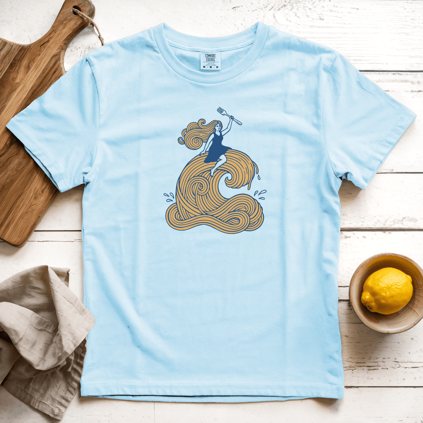 T-Shirt Chambray / S Pasta Wave