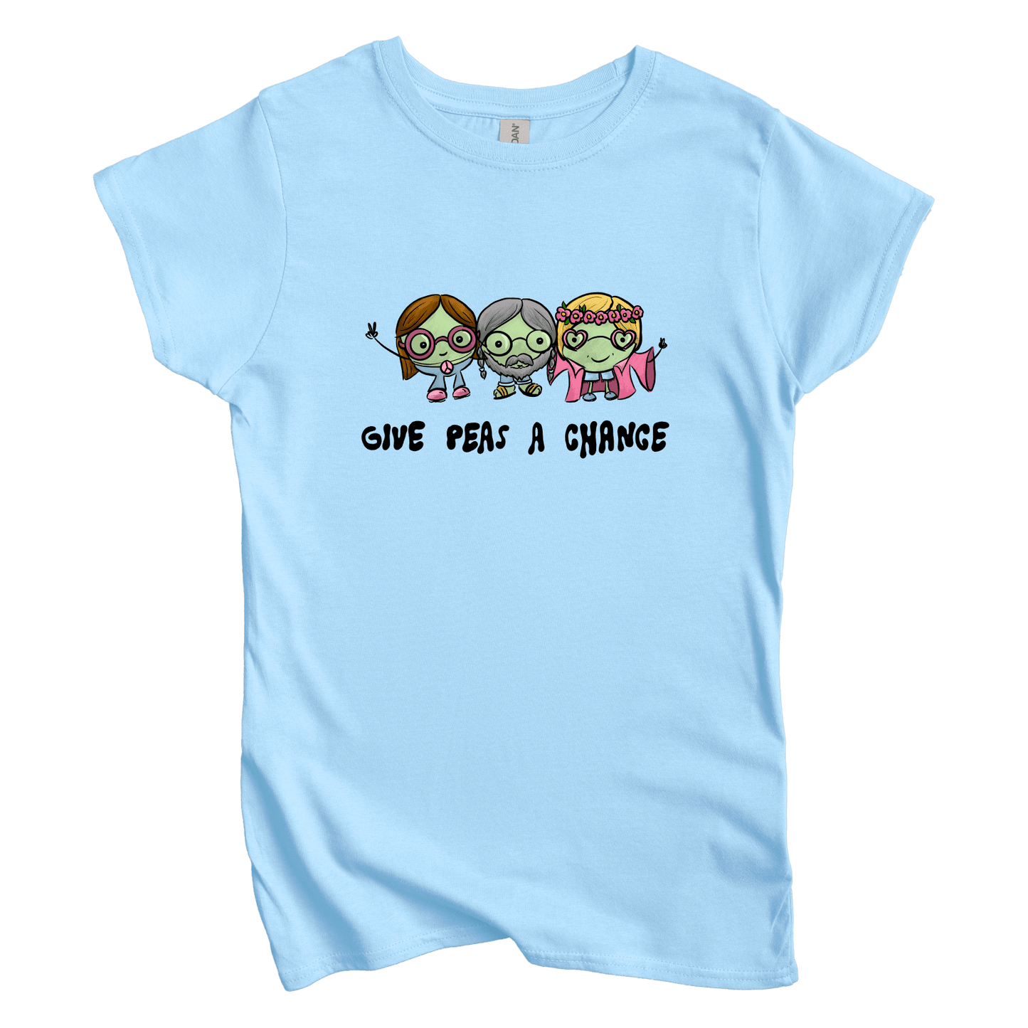 T-Shirt S / Light Blue Peas: Micro Barbi Women's Tee
