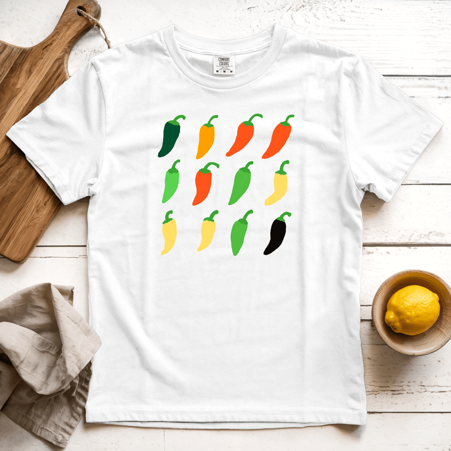 T-Shirt White / S Pepper Grid