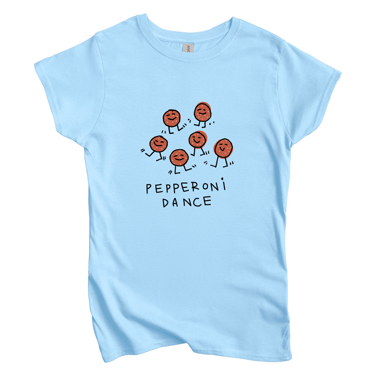 T-Shirt S / Light Blue Pepperoni Dance: Longoland Women's Tee