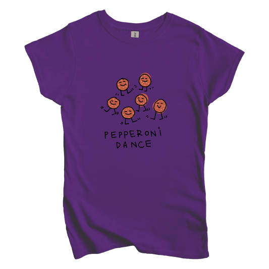 T-Shirt S / Purple Pepperoni Dance: Longoland Women's Tee