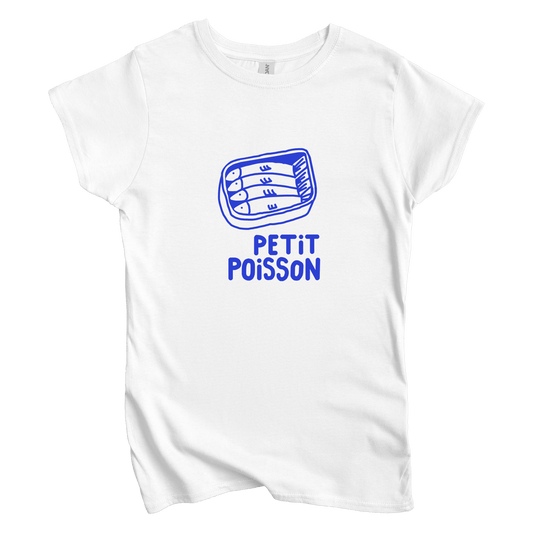 T-Shirt S / White Petit Poisson: Longoland Women's Tee