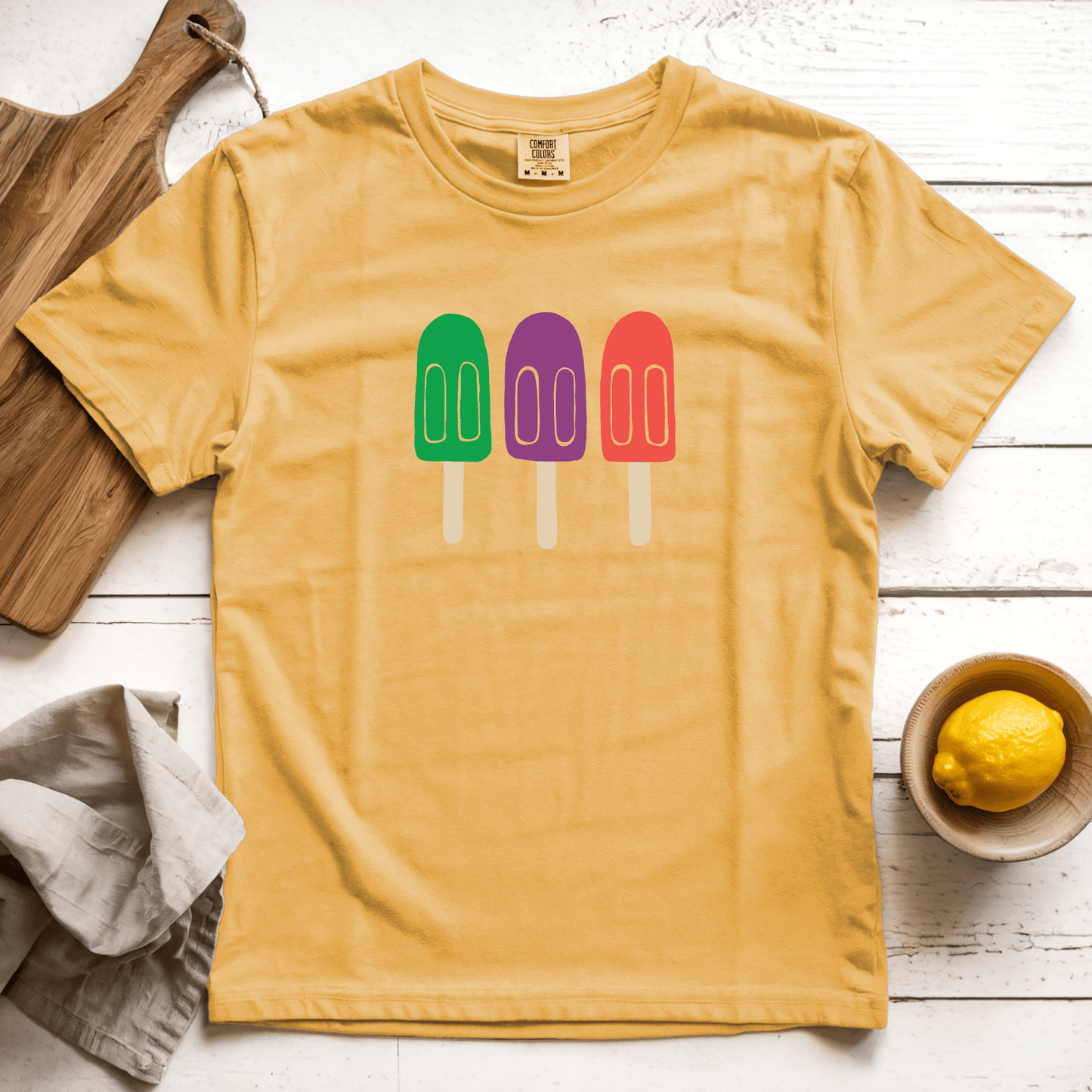 T-Shirt Mustard / S Popsicles