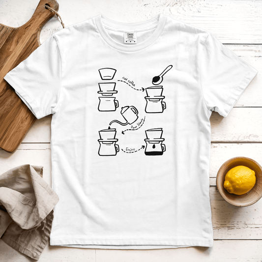 T-Shirt White / S Pour Over Diagram