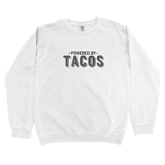 Sweatshirt White / S Powered by Tacos Sweatshirt