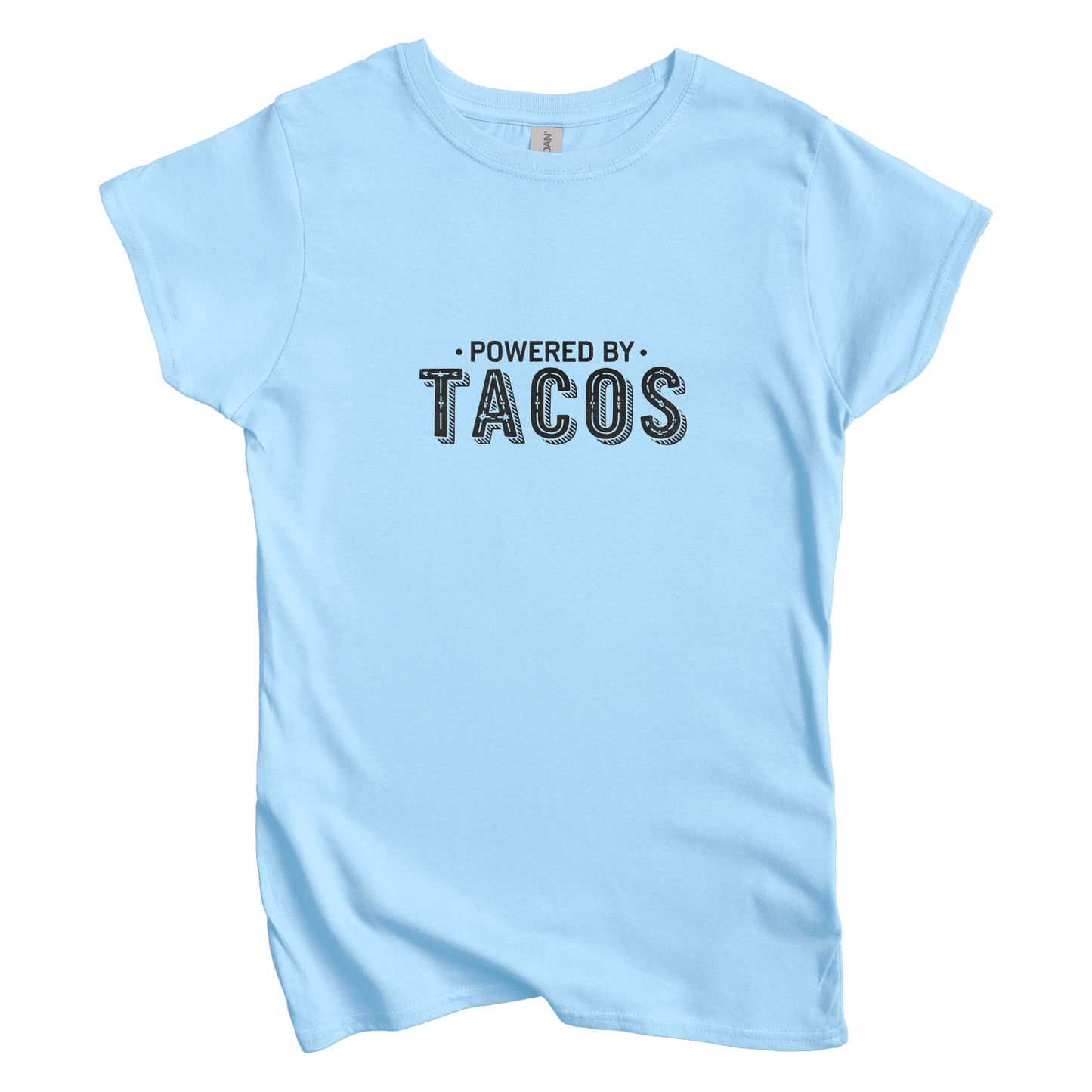 T-Shirt S / Light Blue Powered by Tacos Women's Tee