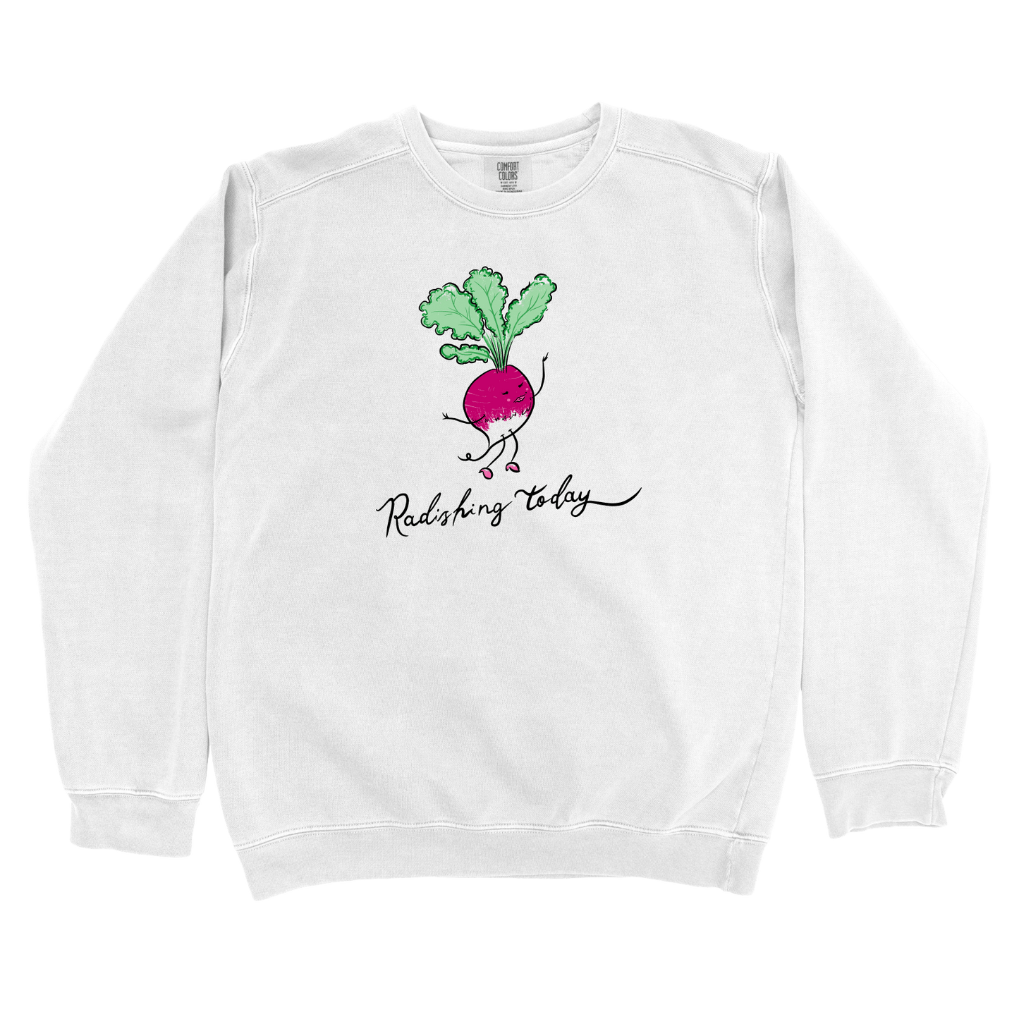 Sweatshirt White / S Radishing Today: Micro Barbi Sweatshirt