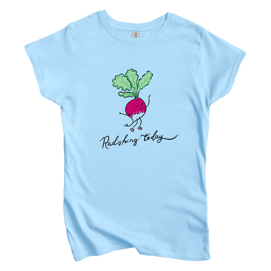 T-Shirt L / Light Blue Radishing Today: Micro Barbi Women's Tee