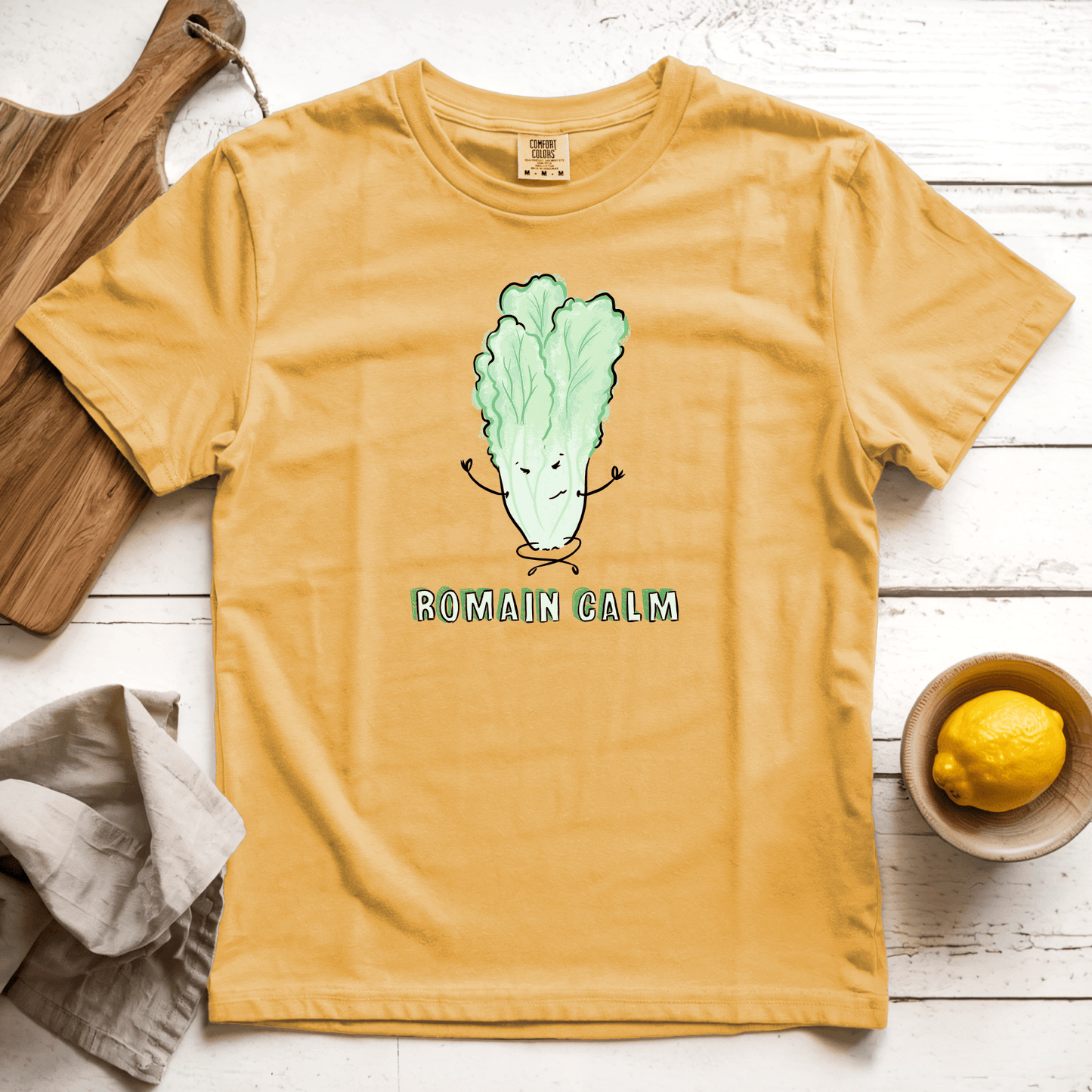 T-Shirt Mustard / S Romaine Calm: Micro Barbi