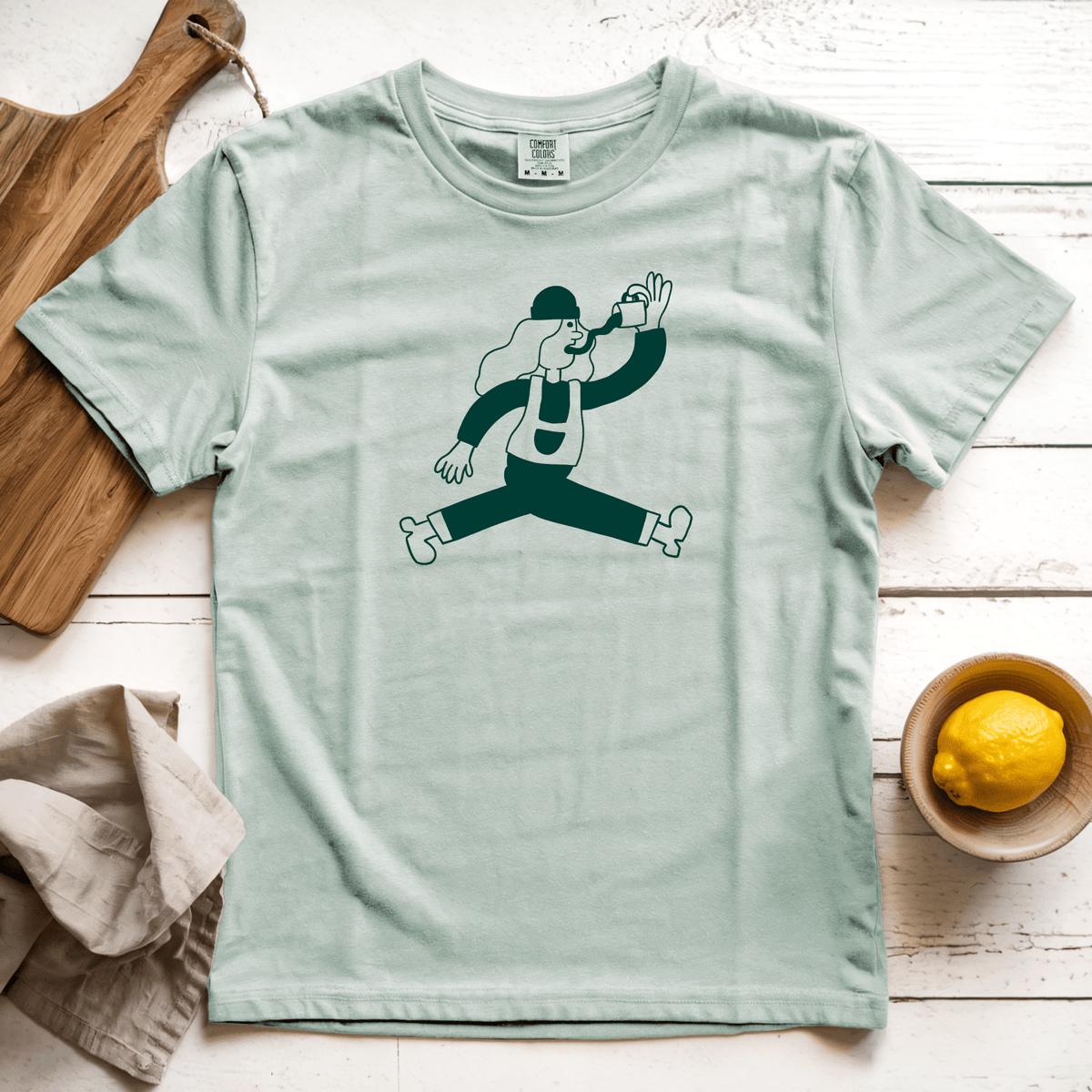T-Shirts Bay / S Running on Caffeine: Sae Karepe