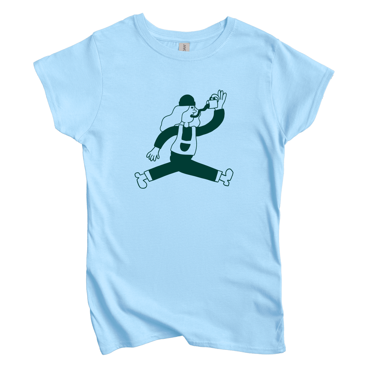 T-Shirts S / Light Blue Running on Caffeine: Sae Karepe Women's Tee