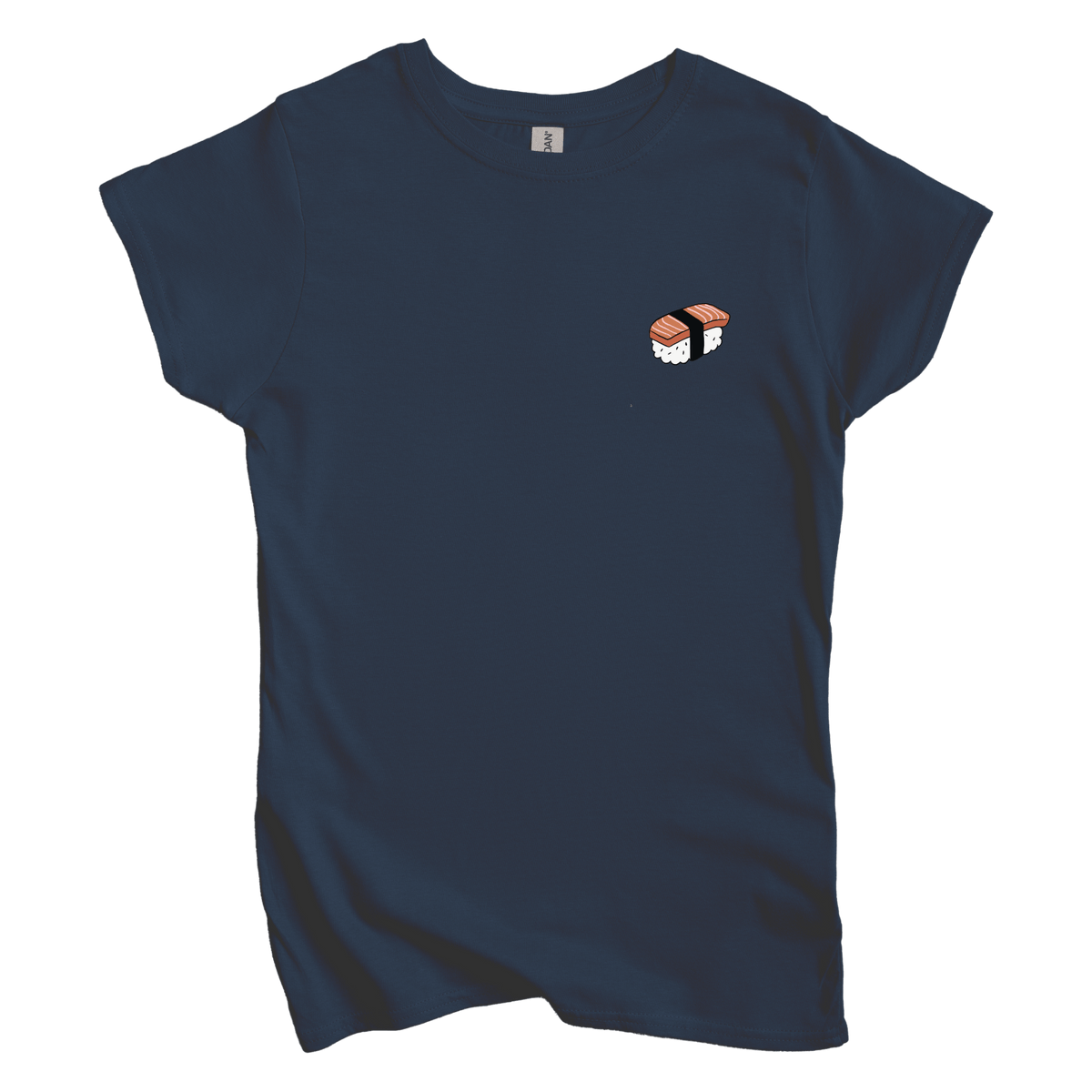 T-Shirt S / Navy Salmon Nigiri Left Chest Women's Tee