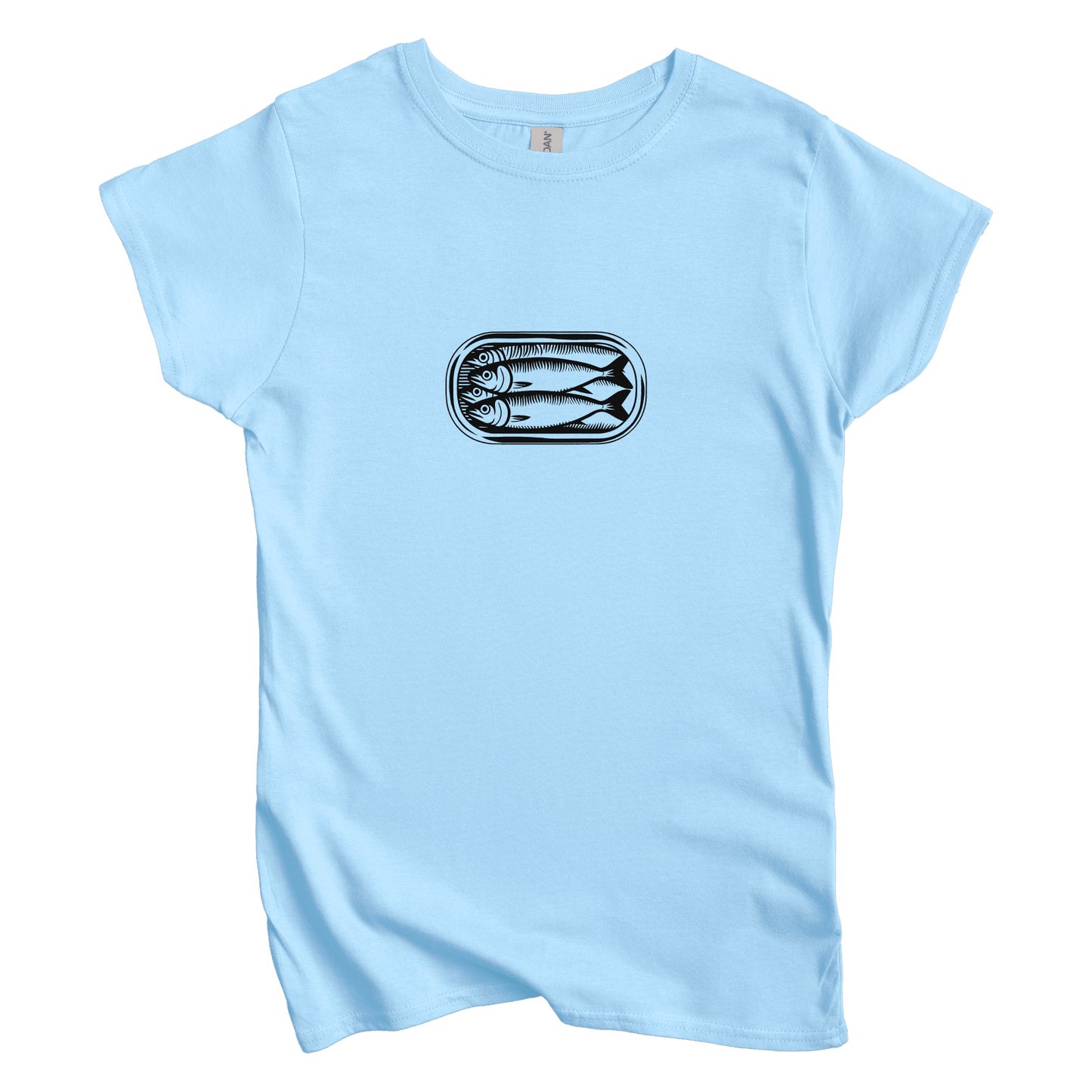 T-Shirt S / Light Blue Sardines in a Can Women's Tee