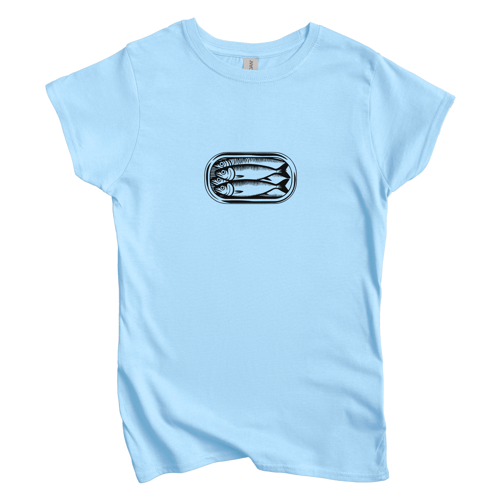 T-Shirt S / Light Blue Sardines in a Can Women's Tee