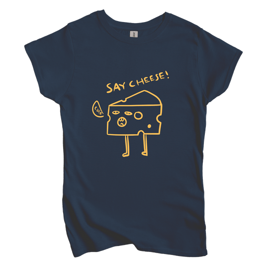 T-Shirt S / Navy Say Cheese Women's Tee