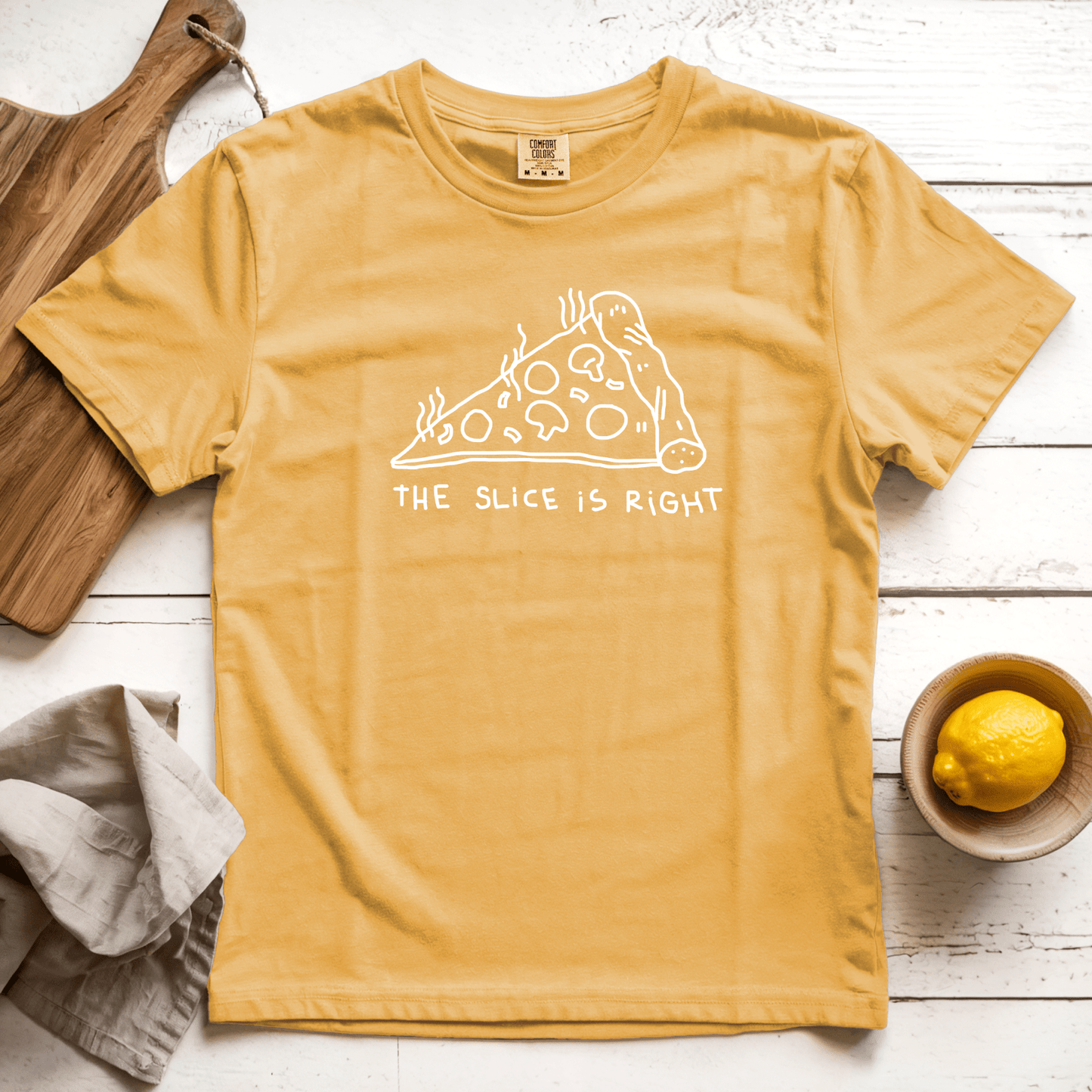 T-Shirt Mustard / S Slice is Right: Longoland