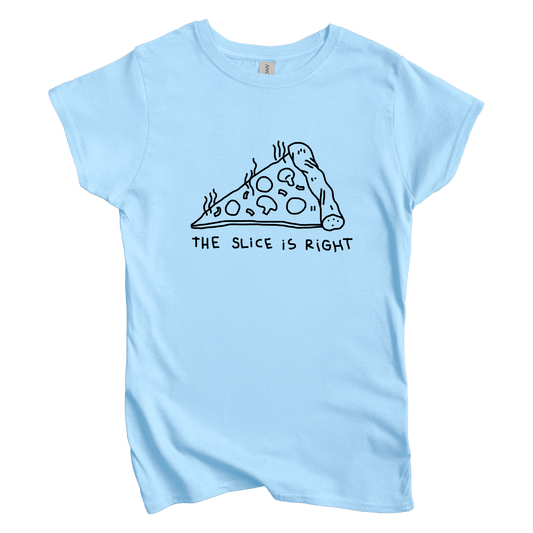 T-Shirt S / Light Blue Slice is Right: Longoland Women's Tee