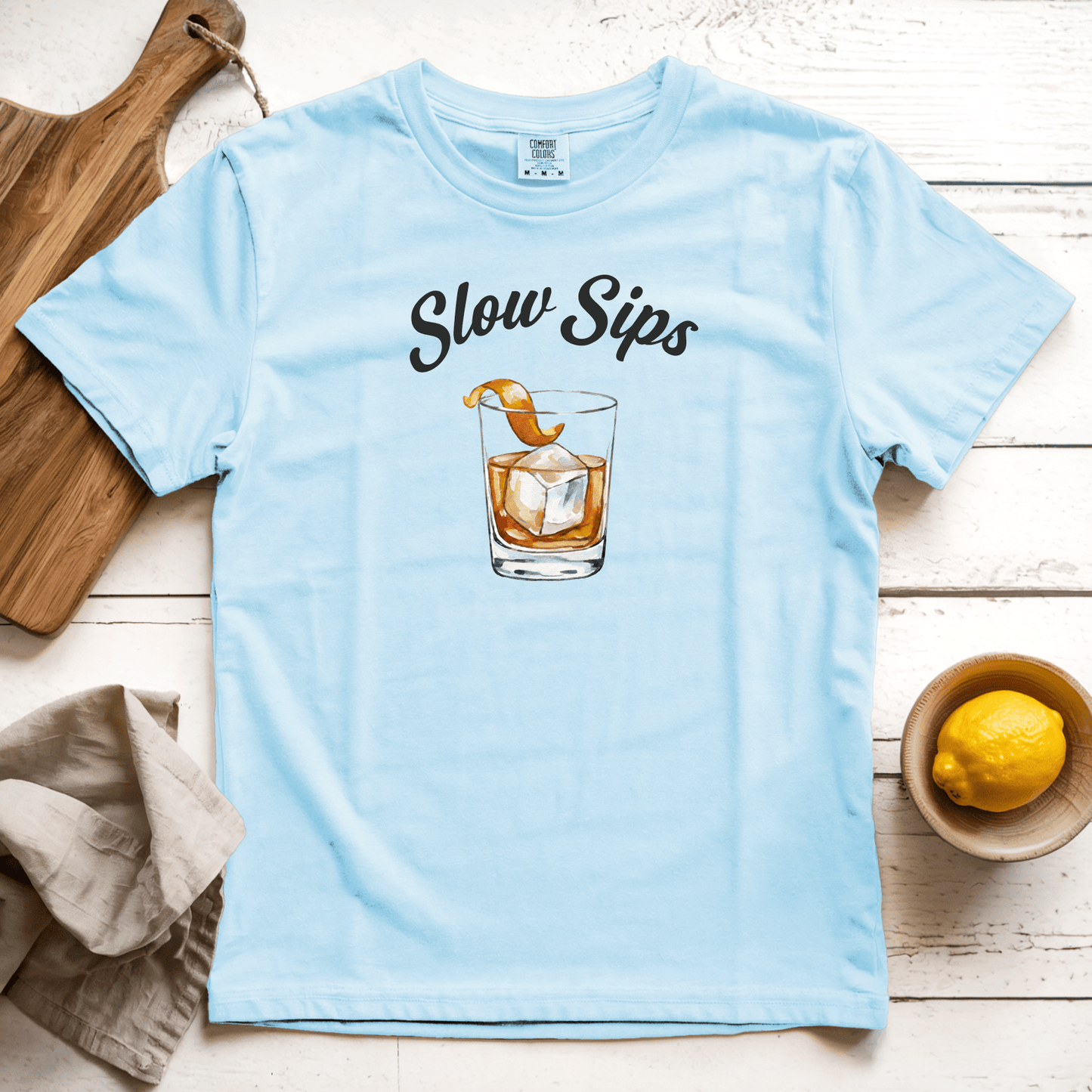 T-Shirts Chambray / S Slow Sips