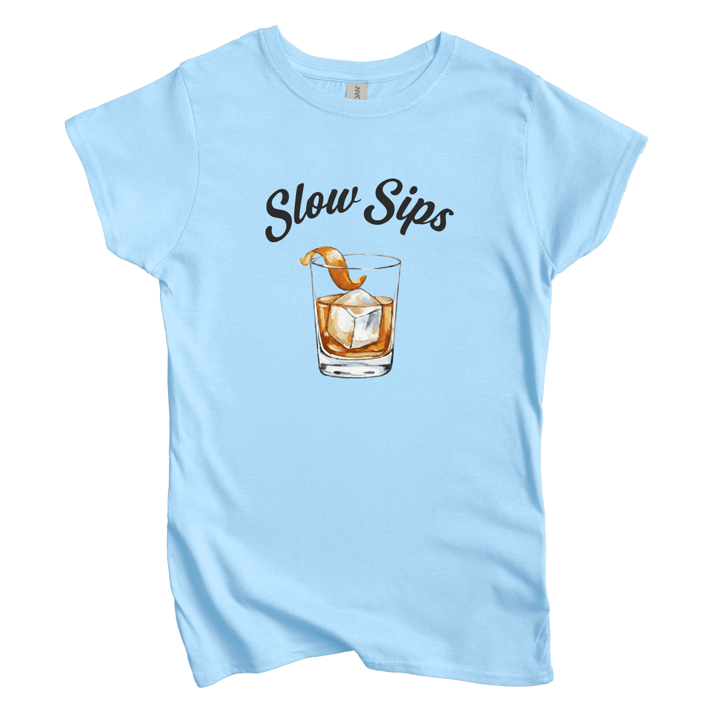 T-Shirts S / Light Blue Slow Sips Women's Tee