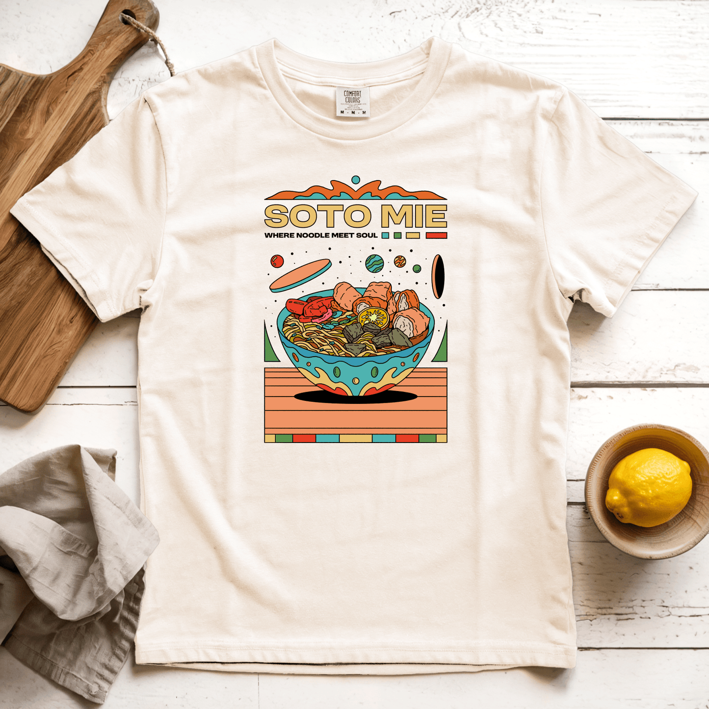 T-Shirts Ivory / S Soto Mie: Galih Putra