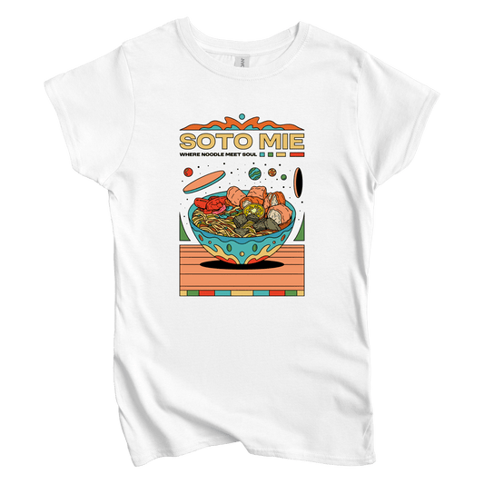 T-Shirts S / White Soto Mie: Galih Putra Women's Tee