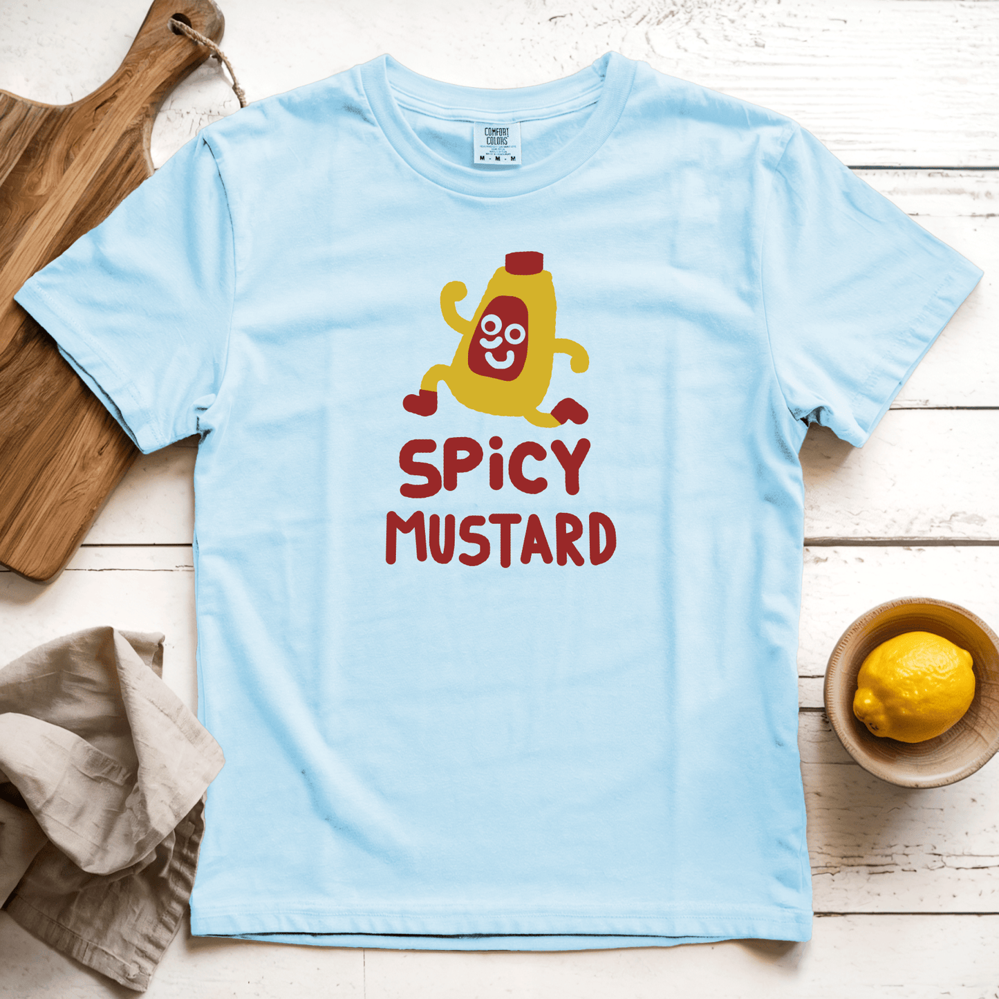 T-Shirts Chambray / S Spicy Mustard: Longoland