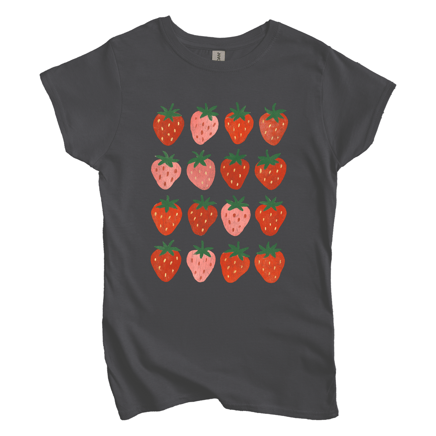 T-Shirt M / Charcoal Strawberry Grid Women's Tee